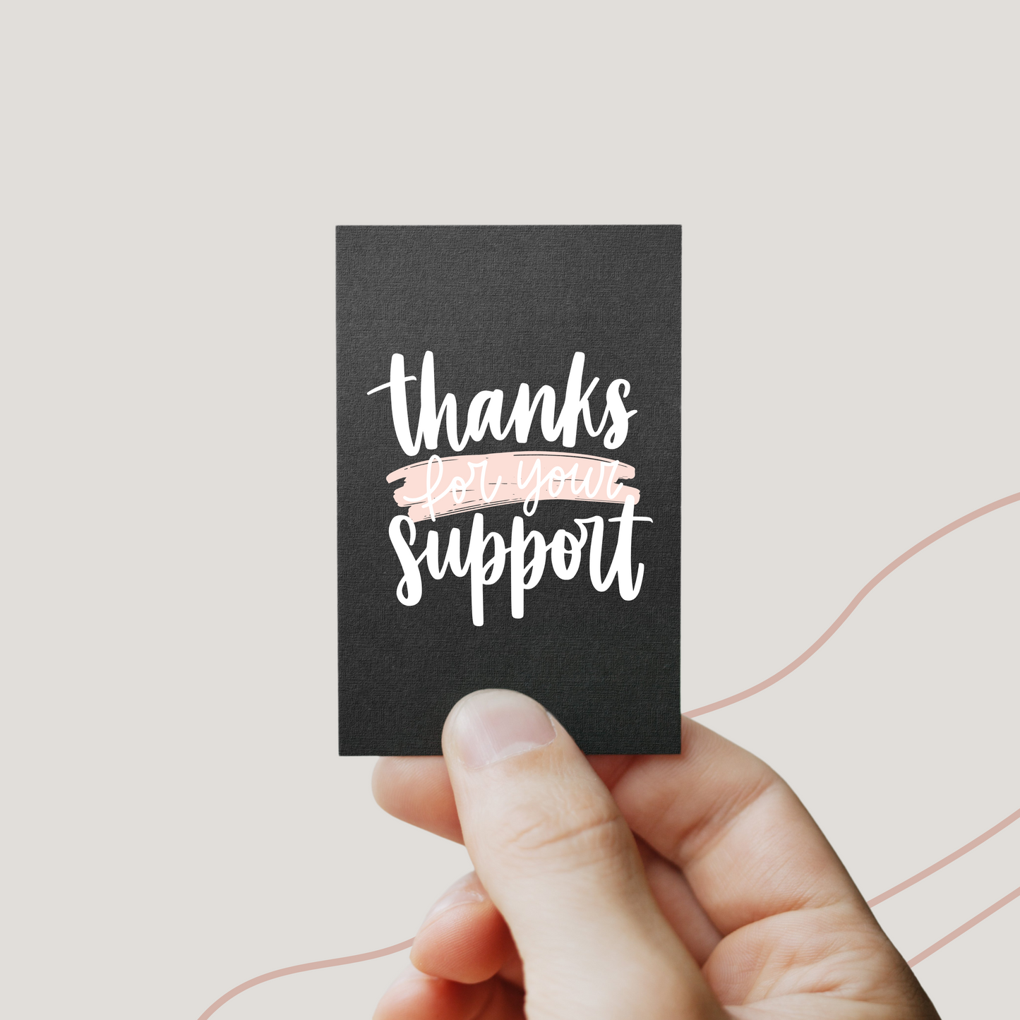 Black Kraft Thank You Card | Ecofriendly Packaging Insert | Pack of 100 | Pack n Kart